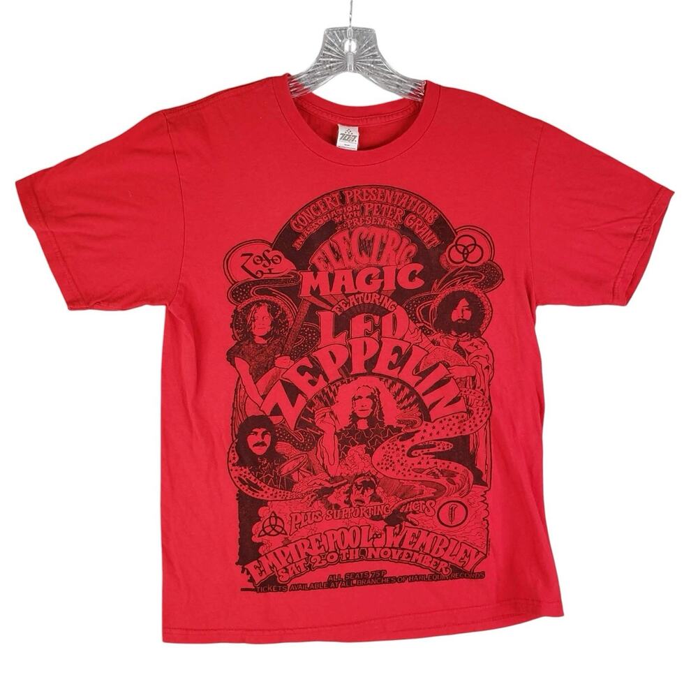 LED ZEPPELIN Electric Magic Licensed Rock T-Shirt 2011 Medium Mythgem Red SS - Picture 2 of 8